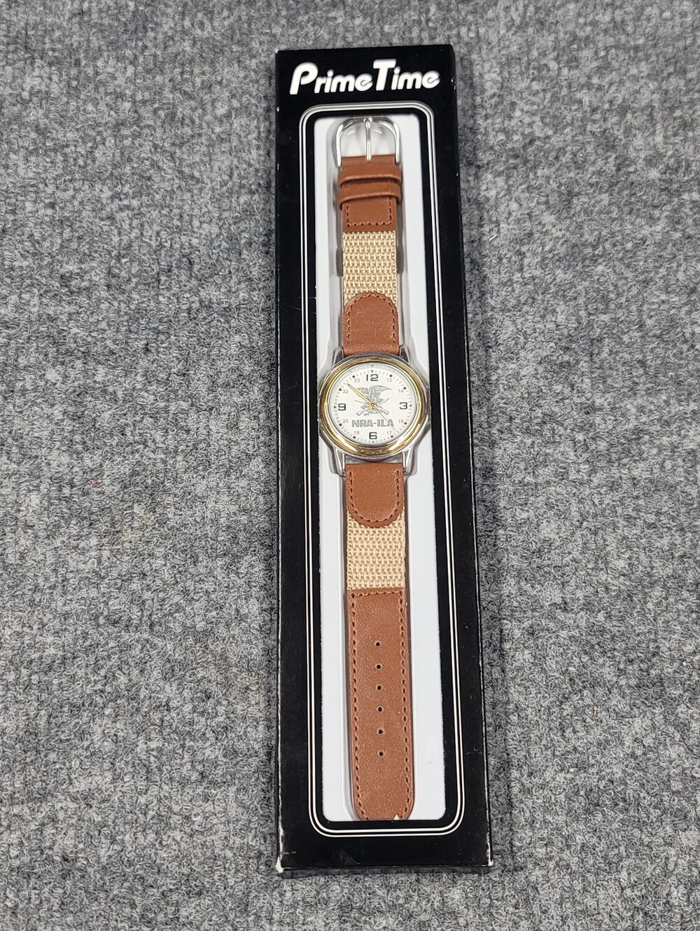 Vintage NRA-ILA Prime Time Watch New Unused Unworn Leather Band